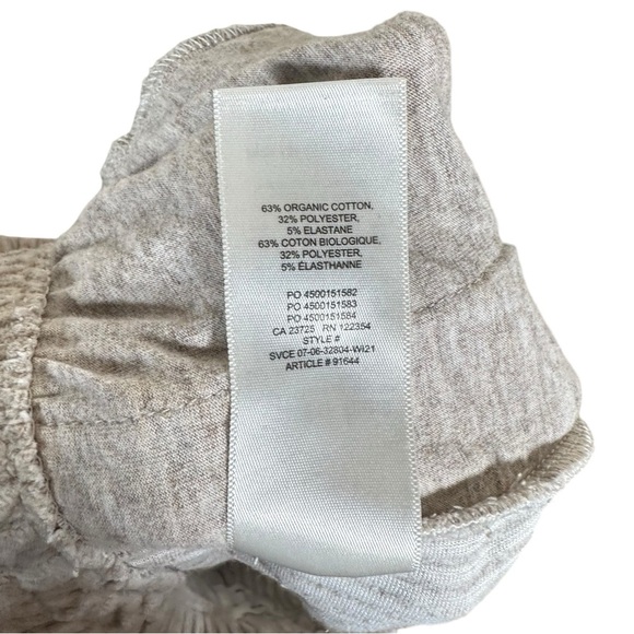 WILFRED FREE Ribbed Organic Cotton High Rise Jogger Lounge Pants in oatmeal - Picture 6 of 9